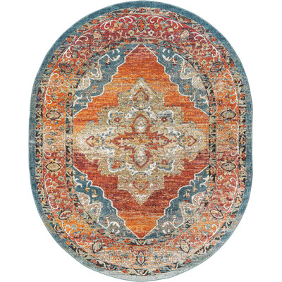 Tapis traditionnel Charian rouille oriental