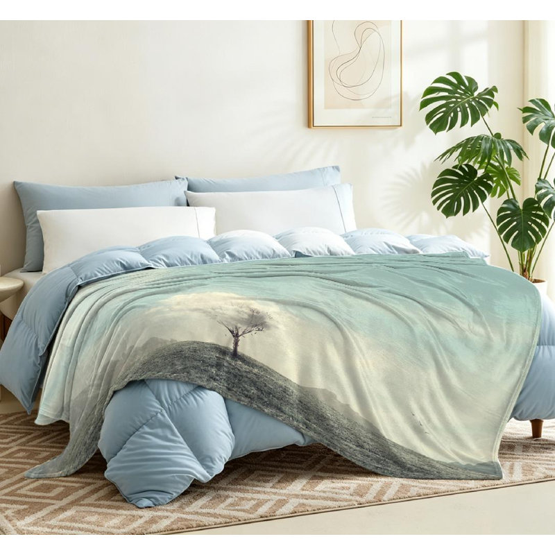 Jeté en molleton argenté ultra doux, Throw 50" x 60"