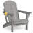 Outdoor Adirondack Chair Set Weather-Resistant HDPE Foldable Patio Chair Fire Pit Chair with Cup Holder-523273417