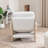 Thickly Padded Linen Solid Wood Armchair-243090313