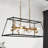 Setser 6 - Light Gold Dining Room Kitchen Island Rectangle Chandelier UL Certified