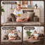 57.5"Oversized Indoor Chaise Lounge with Soft Corduroy Upholstery-1025556968