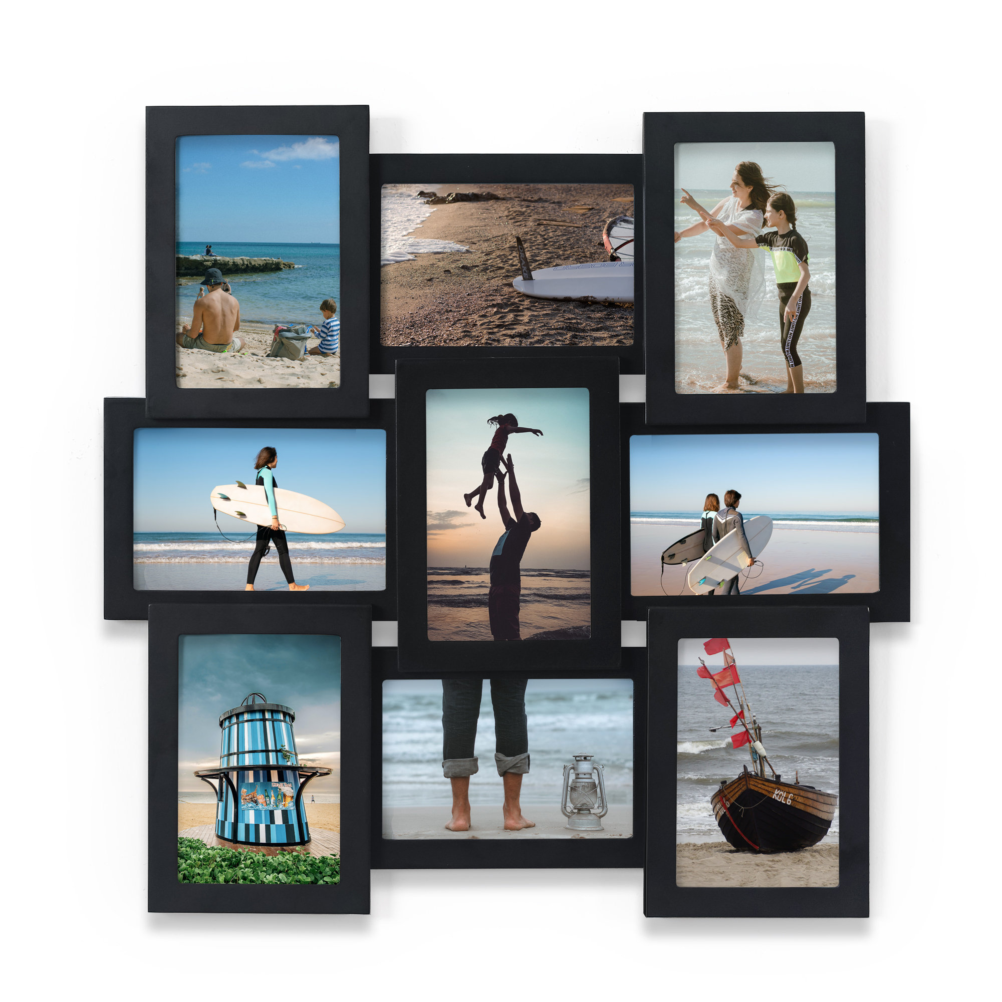  MONT PLEASANT Picture Frame Collage 4x6 Photos Display - 7  Openings Photo Collage Picture Frame Wall Decor for Tabletop Stand and Wall  Mounting Frames Collage Set for Home Decor Family