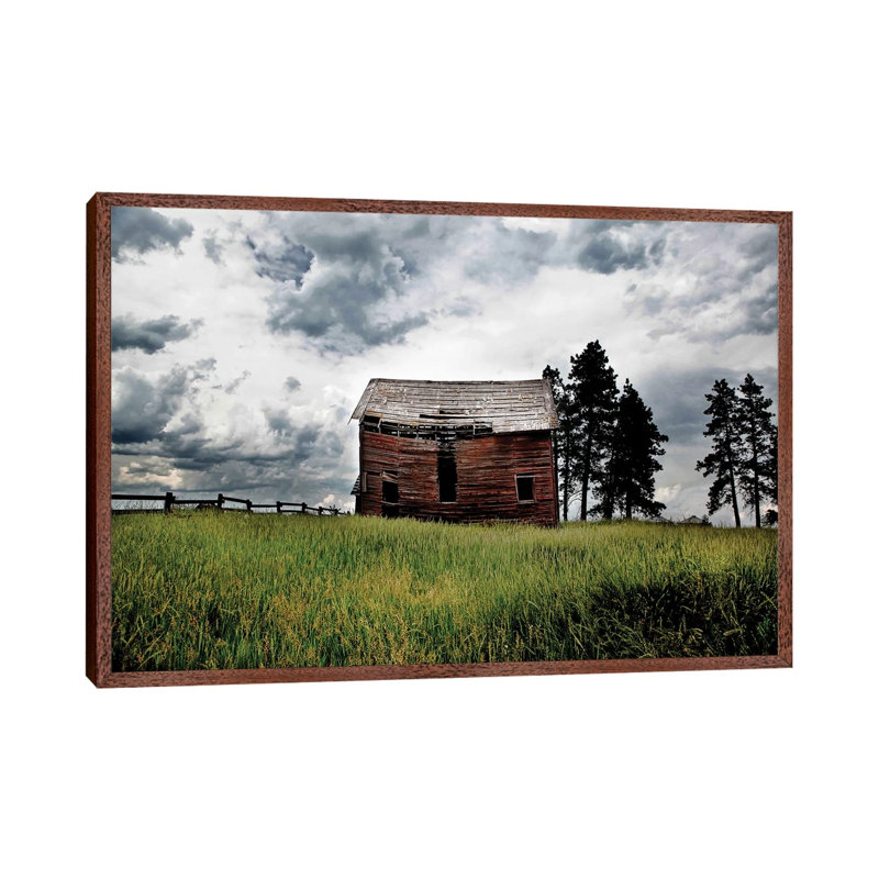 Montana Barn II - Print on Canvas, 66.04 cm H x 45.72 cm W, Classic Brown Wood Framed