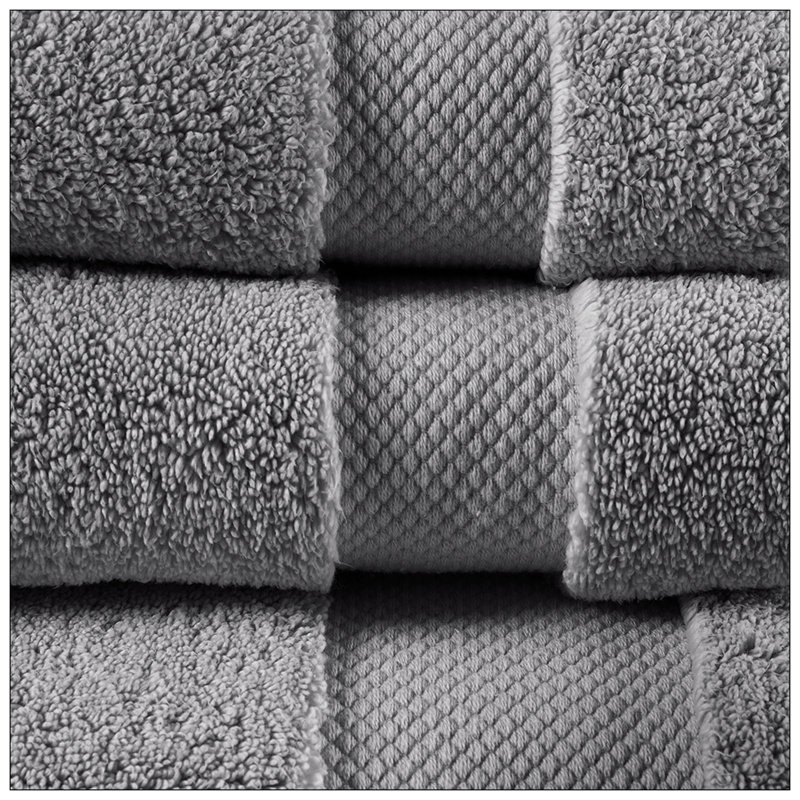 Splendor 1000gsm 100% Cotton 6 Piece Towel Set, Charcoal
