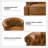 Toiya 31.5" Wide Genuine Leather Swivel Chair-2031360292