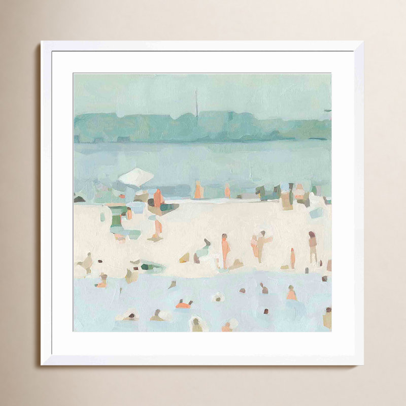 Sea Glass Sandbar I Painting by Emma Scarvey, 30"H x 30"W, Natural