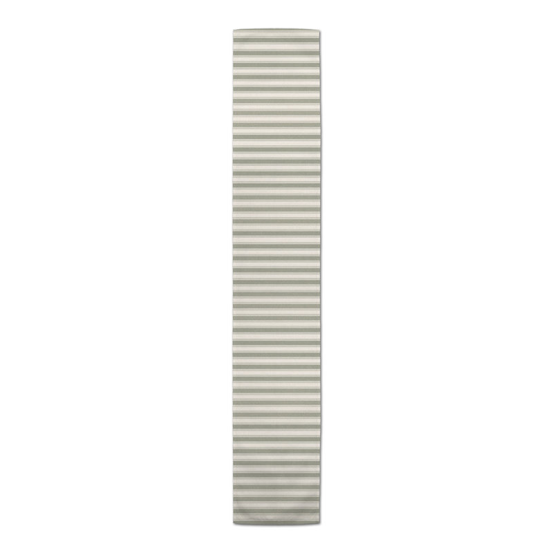 Rectangular Striped Table Runner, 72" x 16", Green