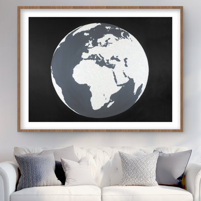 Terre - astronomie et espace, reproduction matte encadrée pour la décoration intérieure