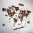3D Wooden World Map for Wall -  3D Wood Push Pin Map-355034429