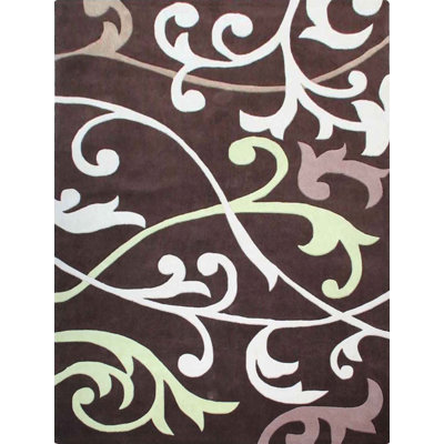 Tapis brun/blanc touffeté à la main Holyfield