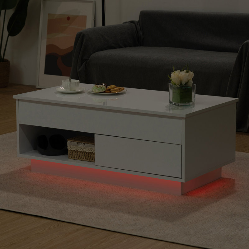 Table basse simple Bjarke, Blanc