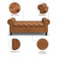 Banc de rangement en similicuir 51 po avec accoudoirs roulés-7769086-7769087