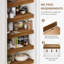 Couvre-tablettes en bambou pour garde-manger et garde-robe, couvercles à grillage encliquetables, installation sans outils, finition durable et élégante pour le rangement organisé
