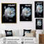Coquelicots vibrants noirs et blancs sur toile-932467020-932467021