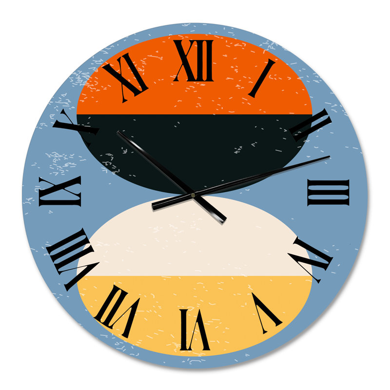 Minimal Compostions géométriques de formes élémentaires XXIII - horloge murale moderne, Petit
