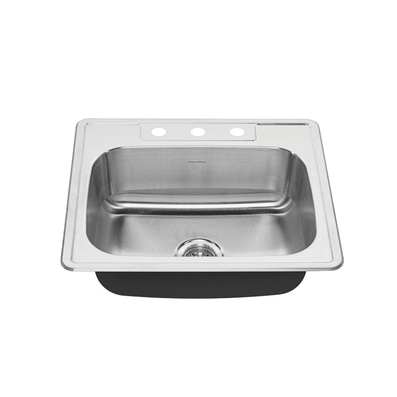 Évier de cuisine à simple cuve à montage sur plan L 25 po x l 22 po Colony