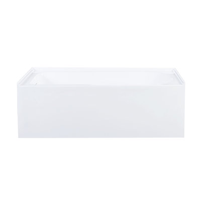 Voltaire 54 X 30 Skirted Left Drain Soaking Apron Bathtub In Glossy White With Integrated Overflow, Drain Included