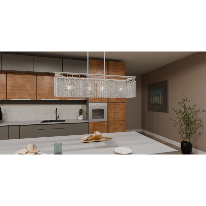 Scofield 4-Light Brushed Nickel Island Light