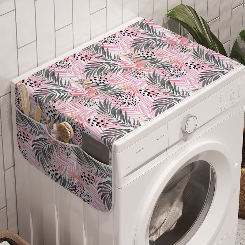 Ensemble de 2 bacs à linge de 47 po x 18,5 po gris corail foncé et blanc East Urban Home