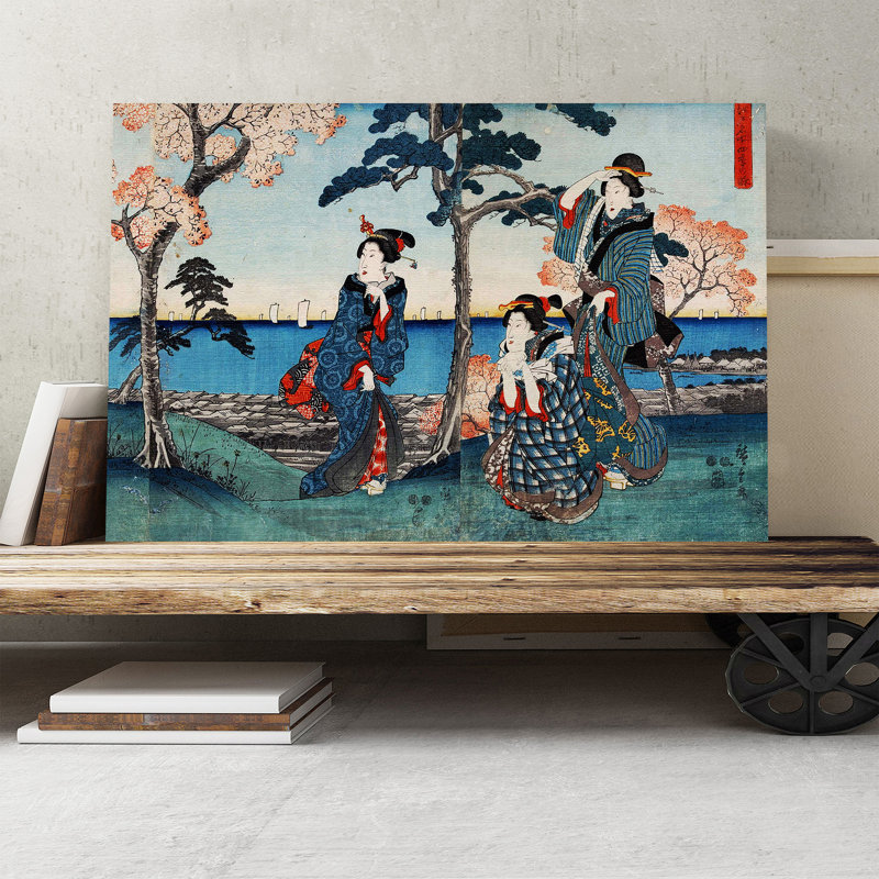 Japanese Oriental - Wrapped Canvas, 35cm H x 50cm W