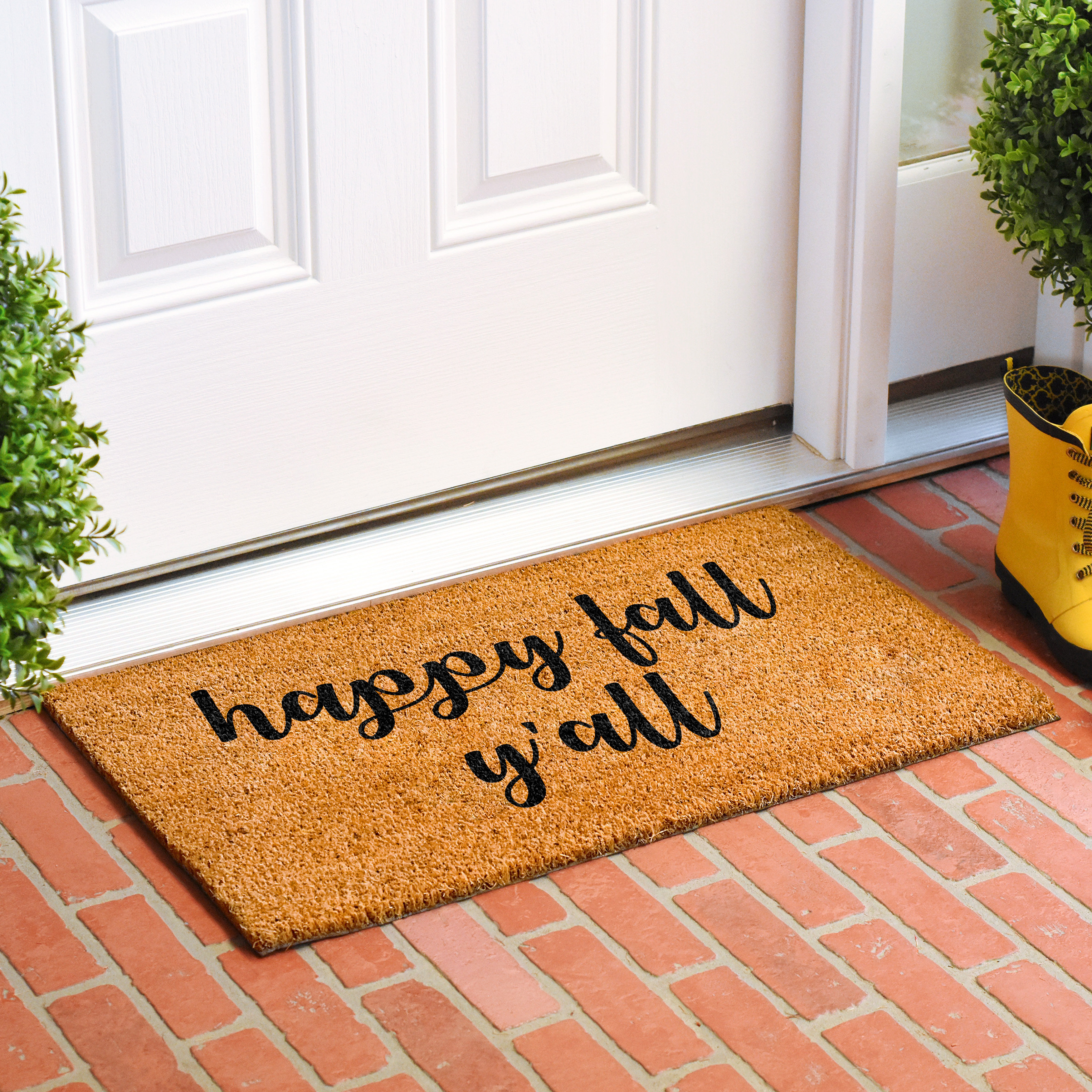 Lodewyk Decorative Non-Slip Indoor Outdoor Door Mat Latitude Run Color: Black, Mat Size: 17 W x 30 L