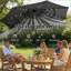 Grand parasol solaire en acier pour terrasse