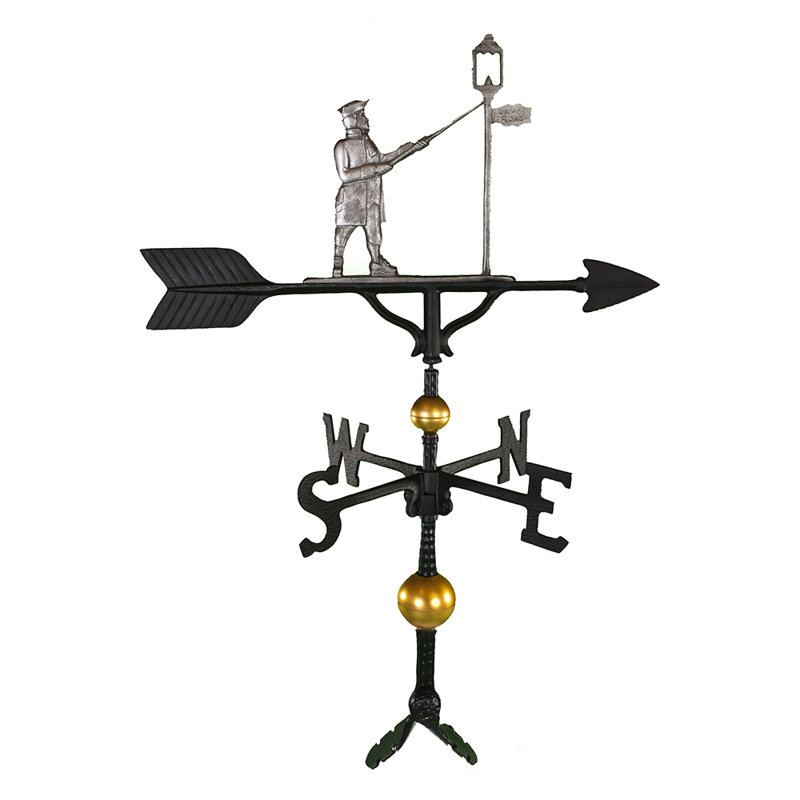 Deluxe Lamplighter Weathervane, Swedish Iron