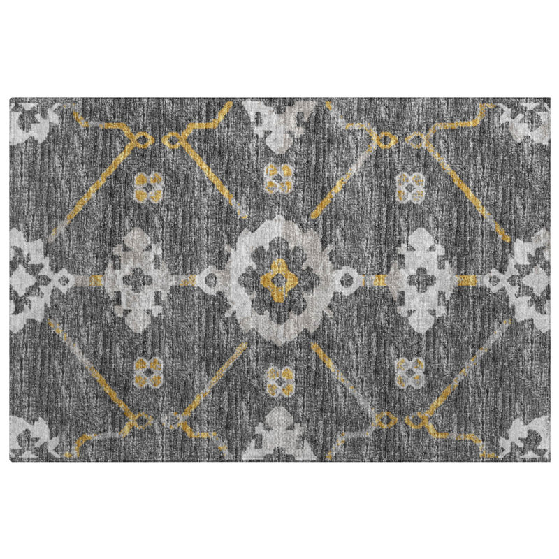 Tapis à poil long de qualité supérieure lavable à la machine Dream ADS122, Gris, 2 pi 6 po x 3 pi 10 po