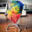 Coussin décoratif plumes aras écarlate de photographie-29291895-29291898