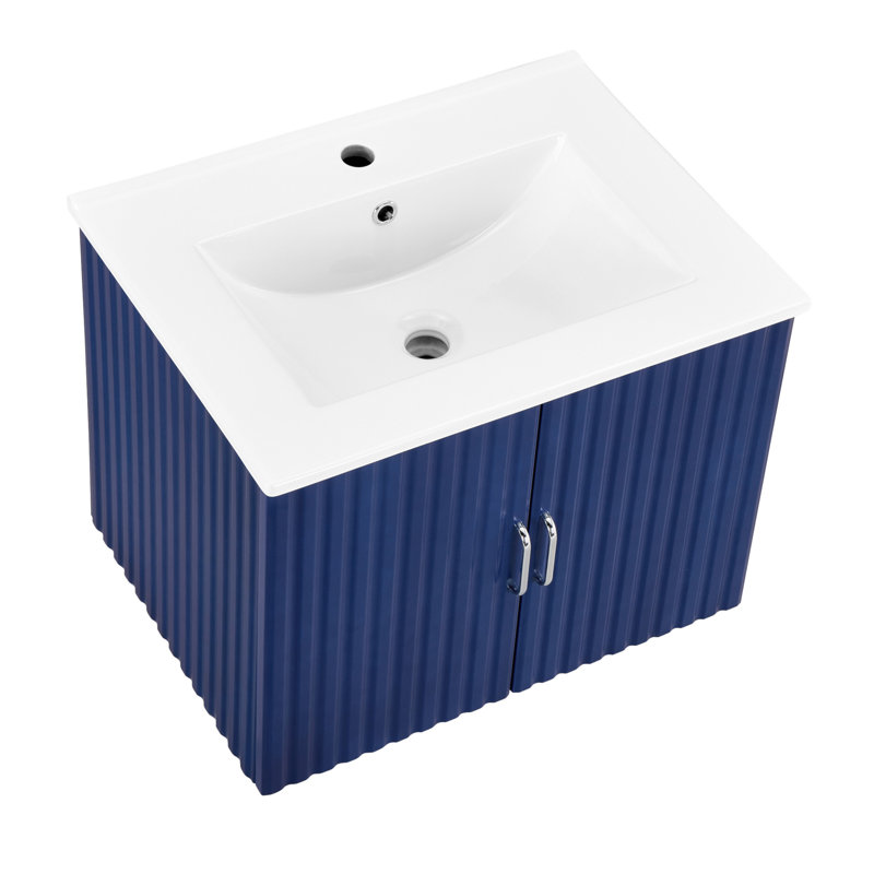 23.62'' Wall Mounted Single Bathroom Vanity Base Only
