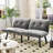 Grey Modern Convertible Folding Sofa Bed, 2-seater Velvet Upholstered With Adjustable Backrest, 800 Lbs Capacity – Easy Assembly-203096825