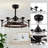 Hodaya 27" W Remote Control Ceiling Fan-1619641381-1619641386