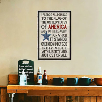 Décoration de haute qualité en fer-blanc, drapeau patriotique d'allégeance, durable, résistant à la décoloration, facile à accrocher, parfait pour la maison, la cuisine ou le bar pour ajouter un charme rustique ou moderne.