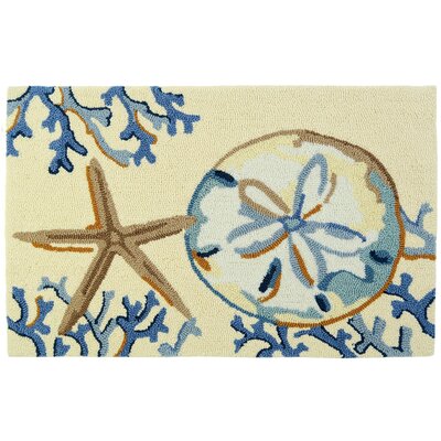 La Playa Sand Dollar Rosecliff Heights Accent Rug With Starfish Beach Themed Rug 22""X34 -  886E35D03A834651B2428A94C09C535E