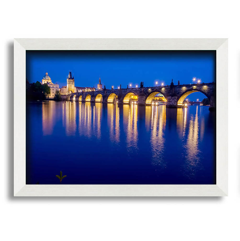 Charles Bridge Blues Gerahmter Druck Wandkunst