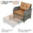 4-person Outdoor Wicker Patio Conversation Set, Modular Sectional Seating Group With Ottomans And Tempered Glass Coffee Table, Weather-resistant All-weather Furniture Set For Backyard Deck Poolside-129028589