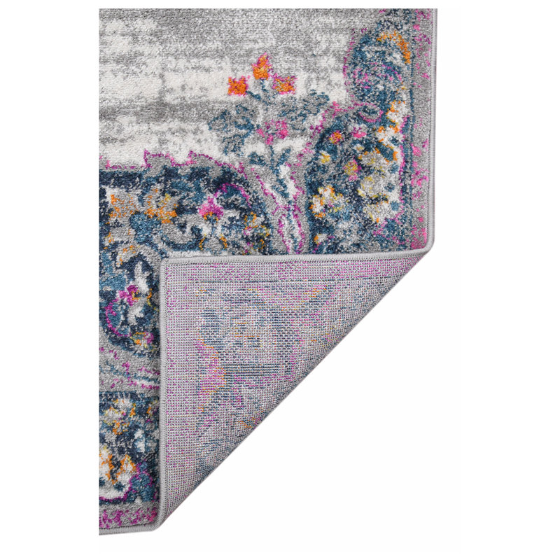 Isabelle Pink Rectangular Synthetic Bohemian Area Rug