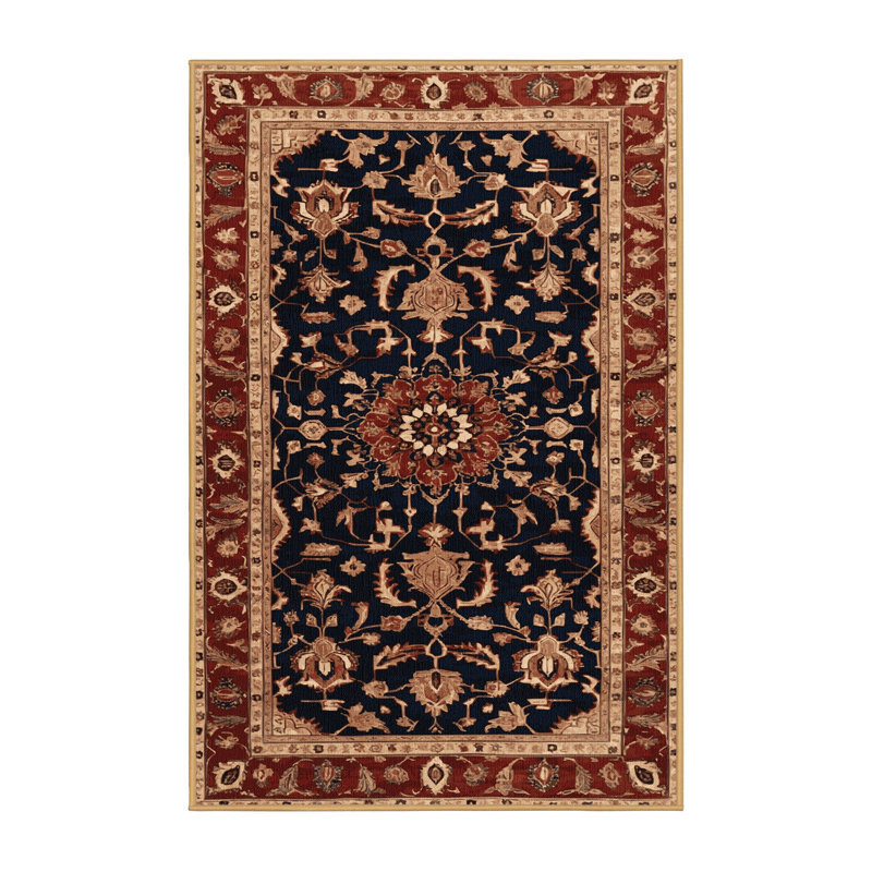 Machine Washable Persian Brown Area Rug, Rectangle 2' x 3'