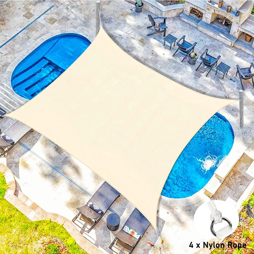 HOMEYA Sun Shade Sail Canopy Patio Garden Covers Outdoor Triangle