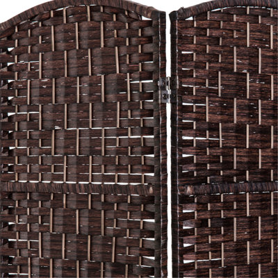 Paravent brun de 6 pi de hauteur Cloison élégante avec design artistique. Idéal pour les dortoirs et les petits appartements. Paravent portable pliable 3 panneaux - brun. Espaces. Espace