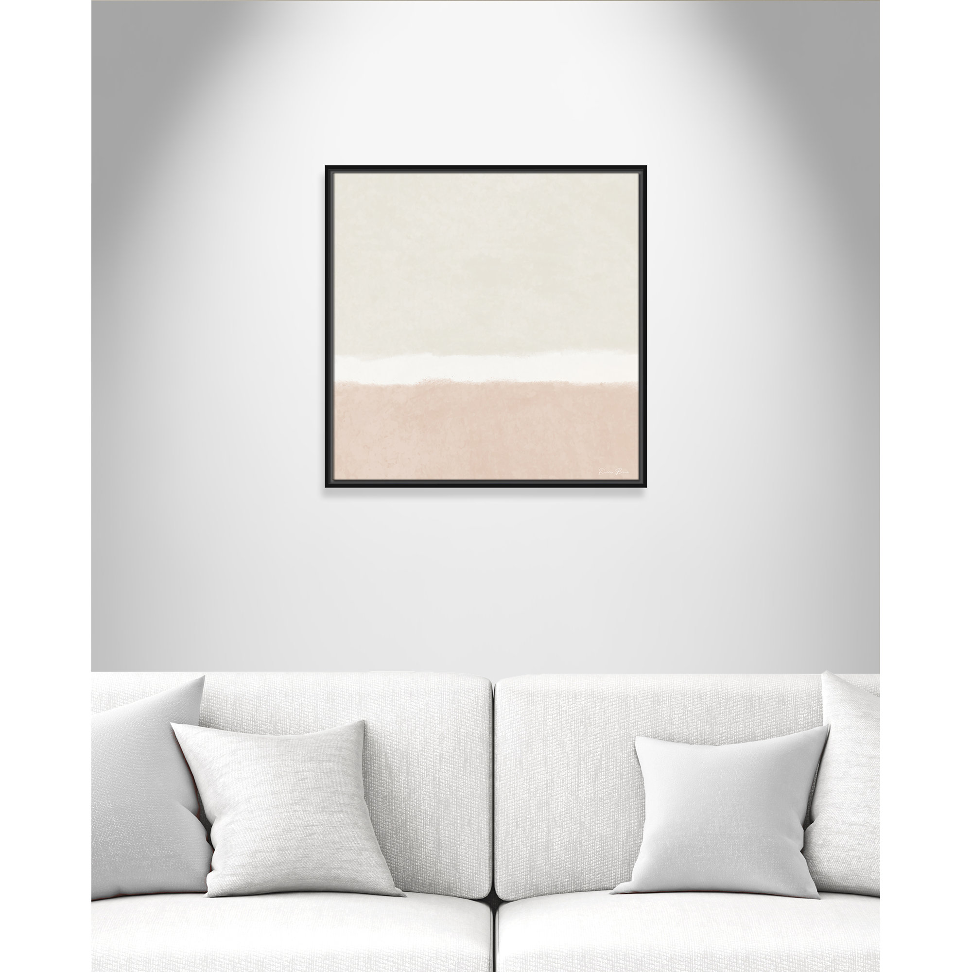 Slate 1 - Floater Frame Print on Canvas, 25.5" H x 25.5" W, Black Framed