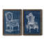 Antique Chair Blueprint I - ensemble de 2 impressions encadrées sur toile-1191235431-1191235430