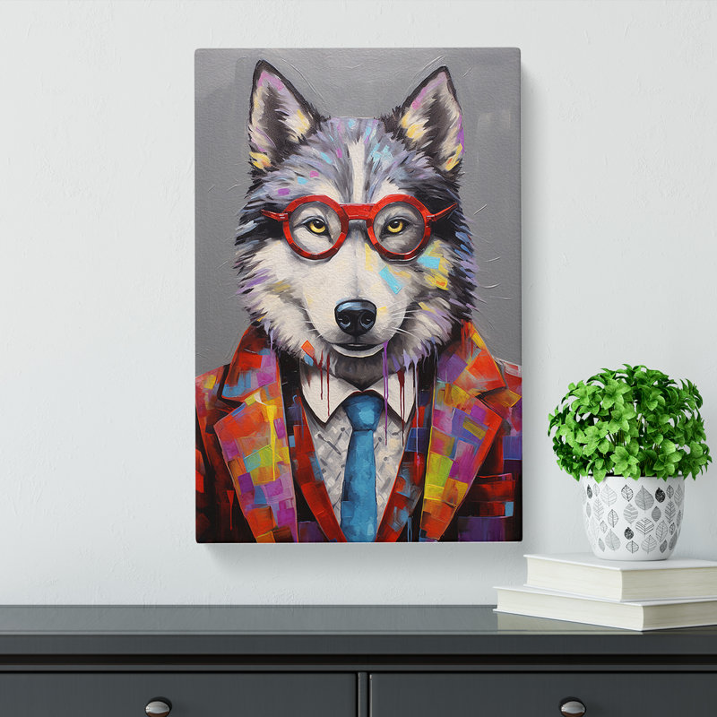 Husky Modern - Single Picture Frame Print, 76cm H x 50cm W x 3cm D