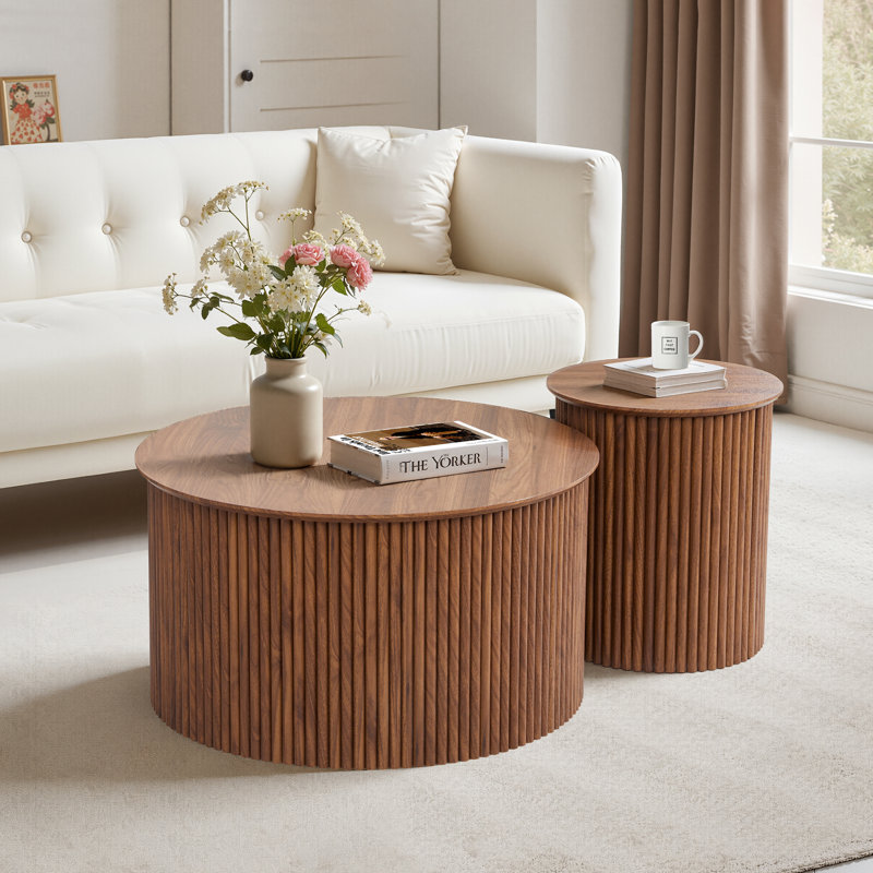 2 - Piece Living Room Table Set, Walnut