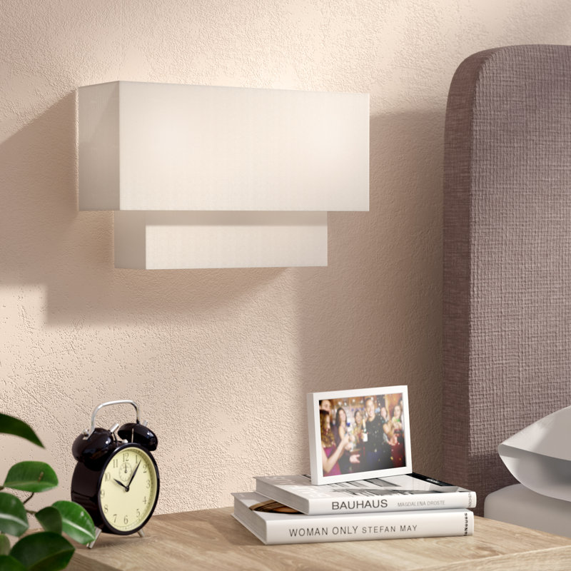 Cebron Steel Flush Mounted Sconce, 8" H x 13" W x 3.88" D