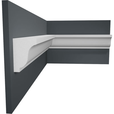 2 7/8 in. H x 2 in. P x 96 in. L, TrueCraft PVC Moulding, White