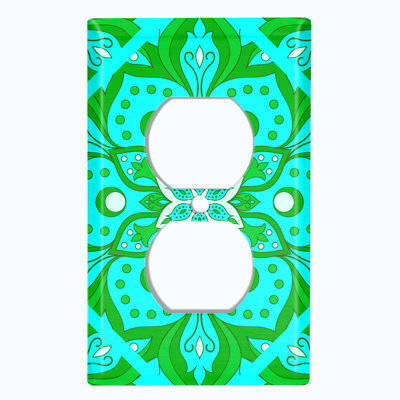 Patterned 1 - Gang Duplex Outlet Standard Wall Plate