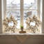 Couronne de bougies en buis artificiel couleur or champagne (lot de 6), style glamour, pour décorer une table ou un mur en toute saison.
