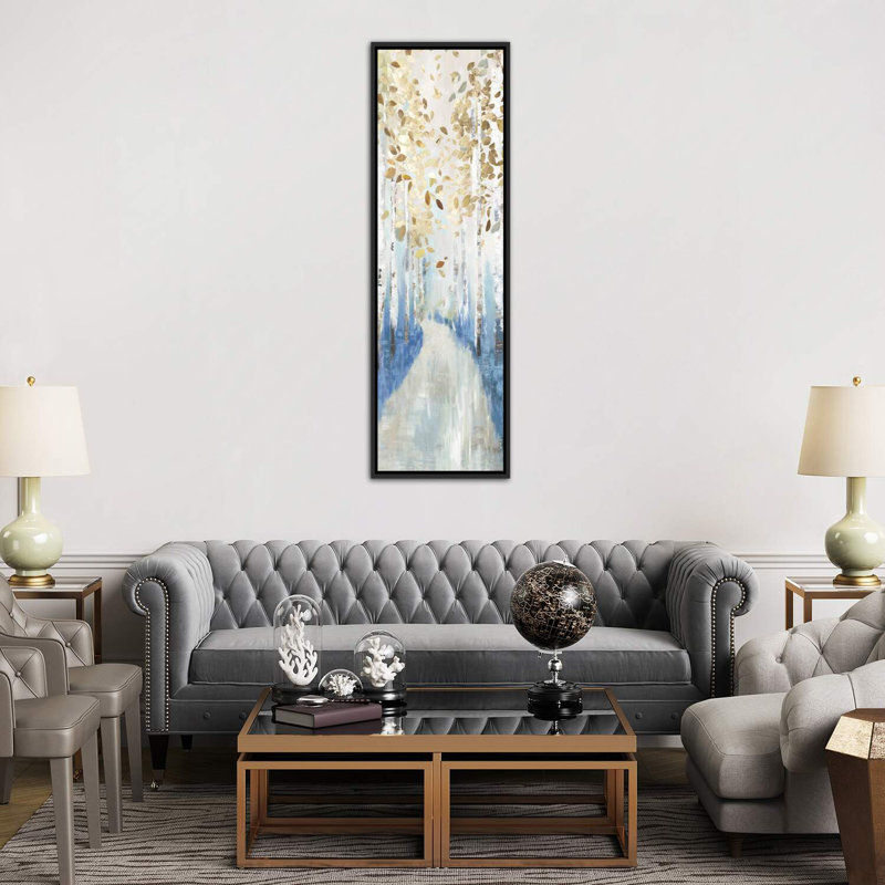 «New Path III» par Allison Pearce, reproduction d'art sur toile, H 72 po x l 24 po x P 1,5 po, Toile avec cadre noir patiné